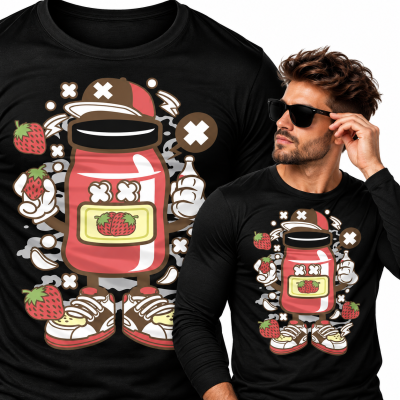 LONGSLEEVE  ANIMOWANY STRAWBERRY JAM